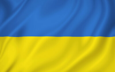 Ukraine national flag background texture.